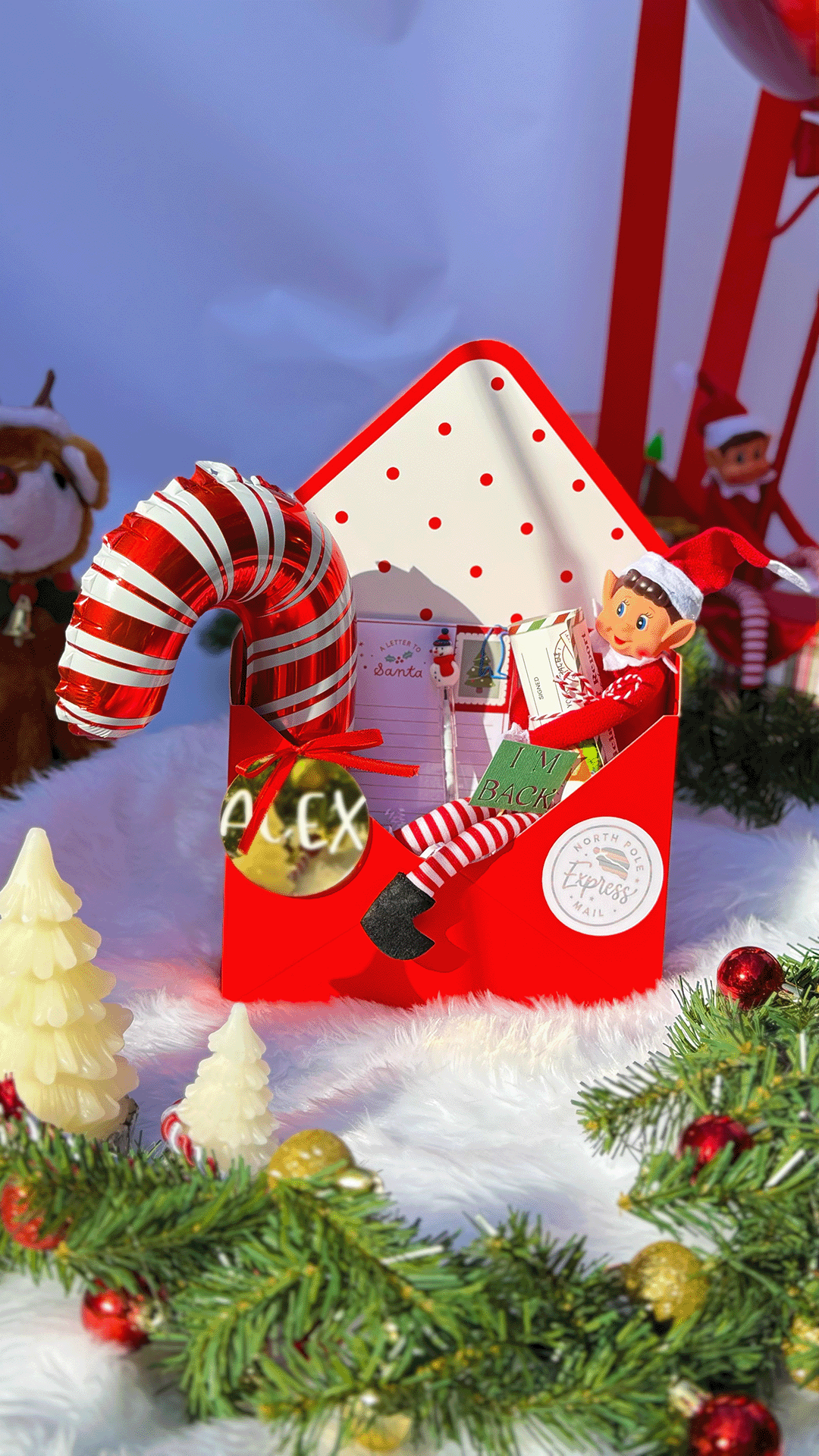 North Pole Express Elf Mailbox Gift Set